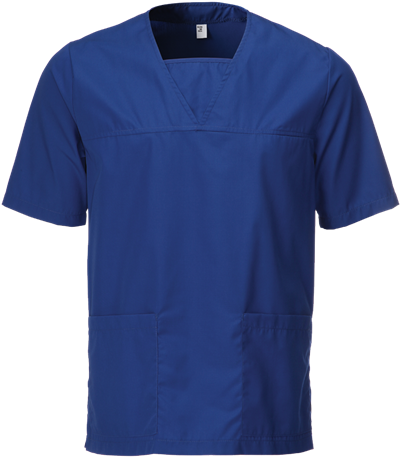 Unisex Scrub Top - Royal Blue Scrub Suit (412x550), Png Download