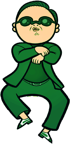 Animated Dancing Clip Art - Gangnam Style Cartoon Animated Gif (500x500), Png Download