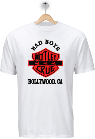Motley Crue Bad Boys - T-shirt (309x452), Png Download