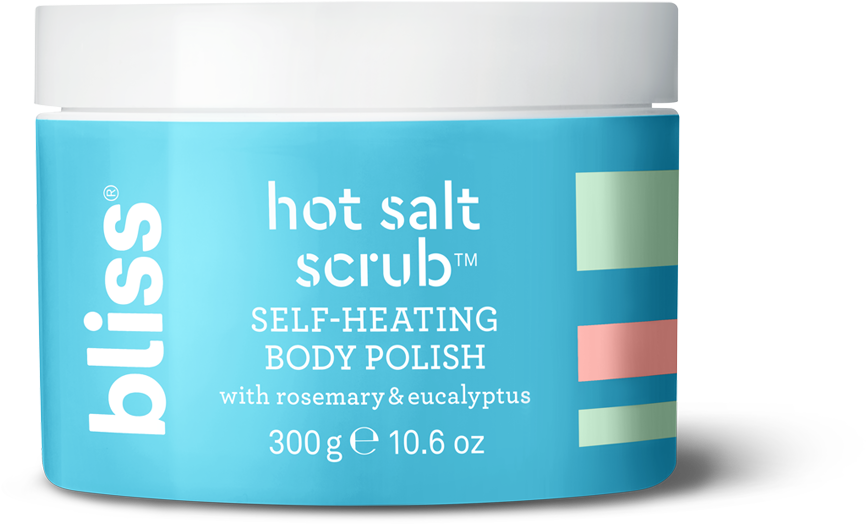 Bliss Hot Salt Scrub Self-heating Body Polish - Exfoliation (1140x1140), Png Download