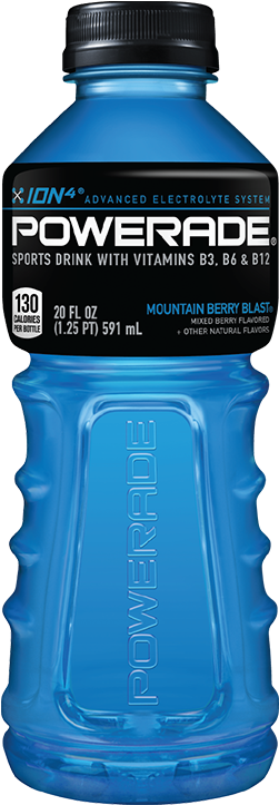 Pdp Powerade Mountainberryblast 20oz - Mountain Berry Blast Powerade (300x730), Png Download