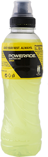 Powerade Lemon- - Coca-cola With Lemon (598x336), Png Download