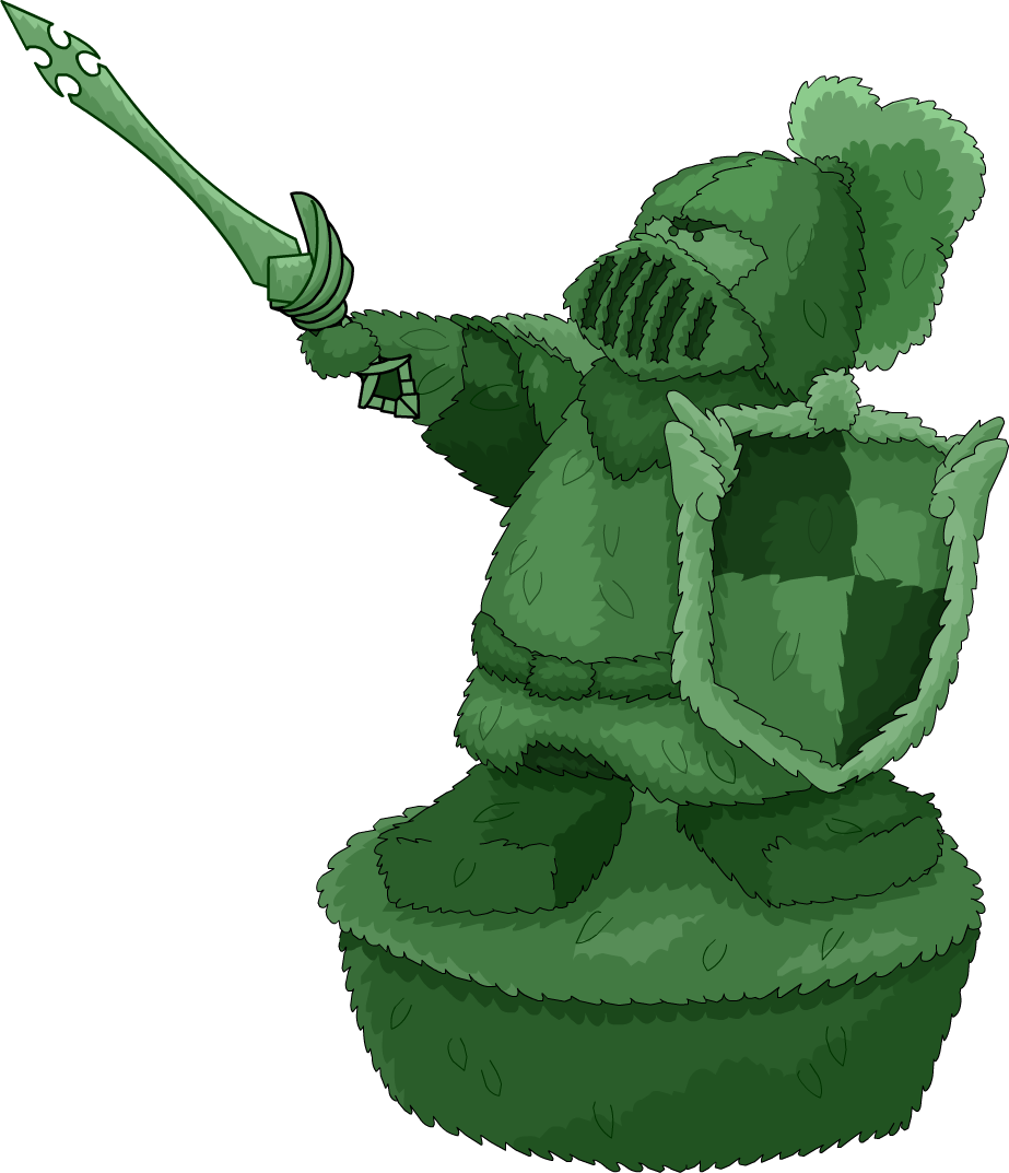 Knightly Shrubbery Furniture Icon - Arbusto Club Penguin (923x1073), Png Download