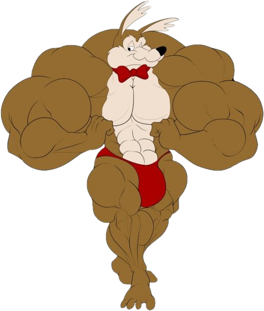Wile - Wile E Coyote Muscles (541x636), Png Download