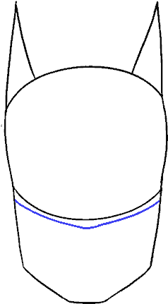 How To Draw Batman's Face - Sketch (678x600), Png Download