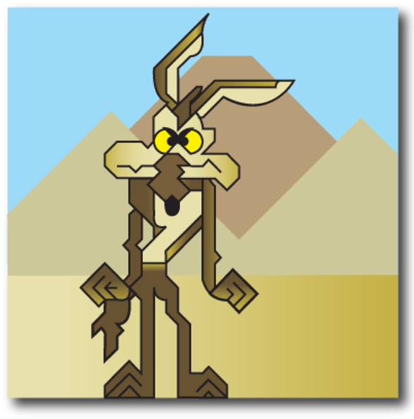 Coyote Illustration - Cartoon (600x610), Png Download