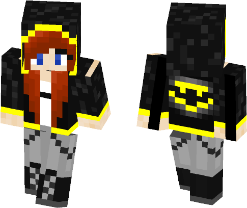 Emo Batman Red-head Girl - Batman (584x497), Png Download