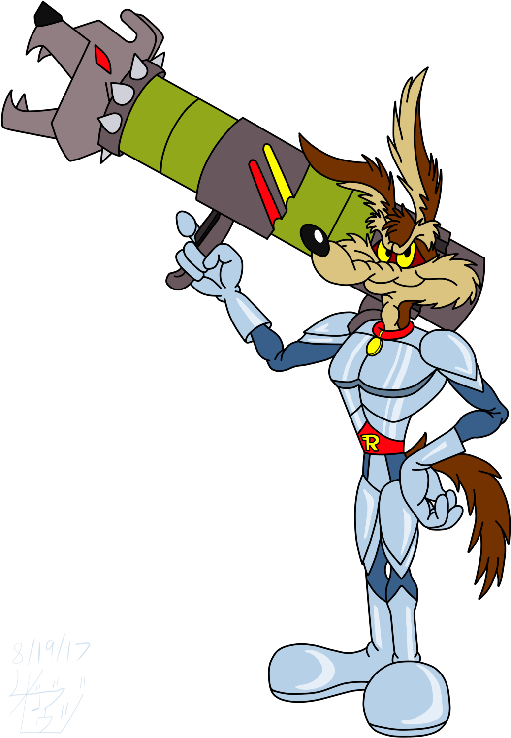 [com] Road Rover Wile E - Portable Network Graphics (1095x1554), Png Download