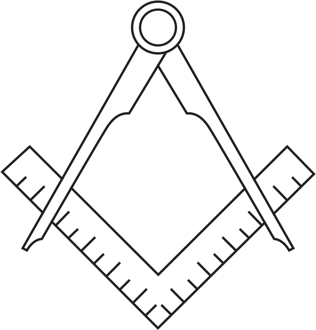 Square & Compass - Masonic Square And Compass Png (617x645), Png Download