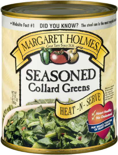 Greens & Spinach • Seasoned Collard Greens - Margaret Holmes Greens (472x600), Png Download