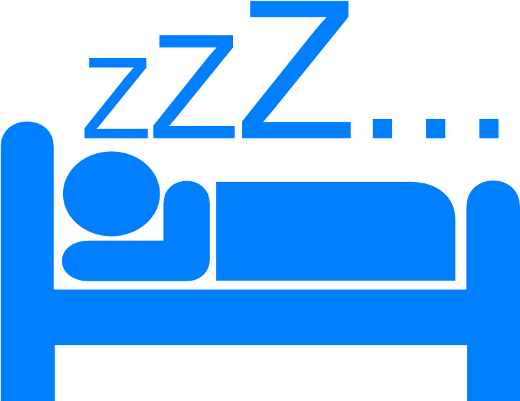 Person Sleeping With Zs Above Them - Hotel Symbol (742x650), Png Download
