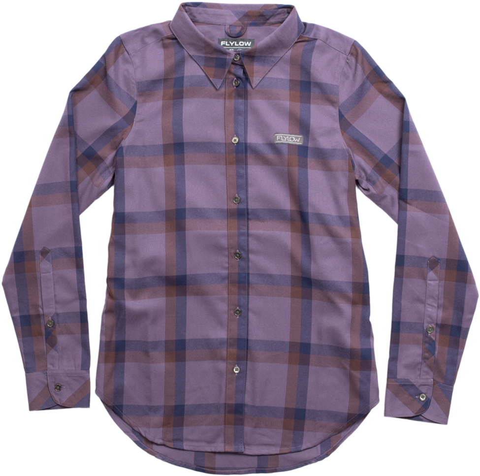 Flylow Brigitte Flannel - Brigitte Flannel - Women's-lilac/galaxy/plum Plaid-medium (1024x1024), Png Download