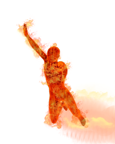 Human Torch Png Image - Human Torch Png (400x500), Png Download