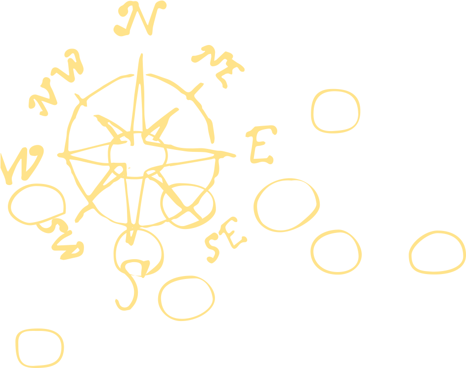 Yellow Compass Squares Circles - Circle (1000x1000), Png Download