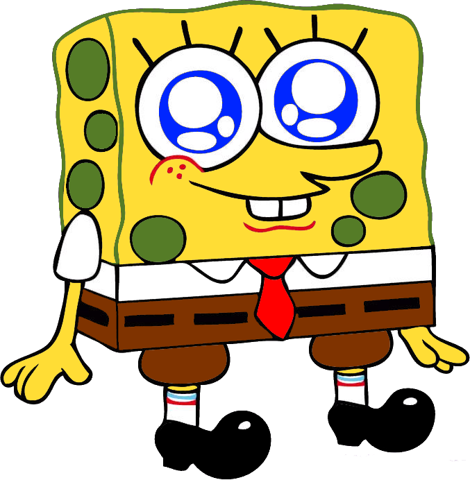 Image Chibi Spongebob Png Encyclopedia Spongebobia - Drawing Of Spongebob Squarepants (677x692), Png Download