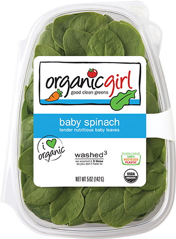 Organic Girl Spinach (360x506), Png Download
