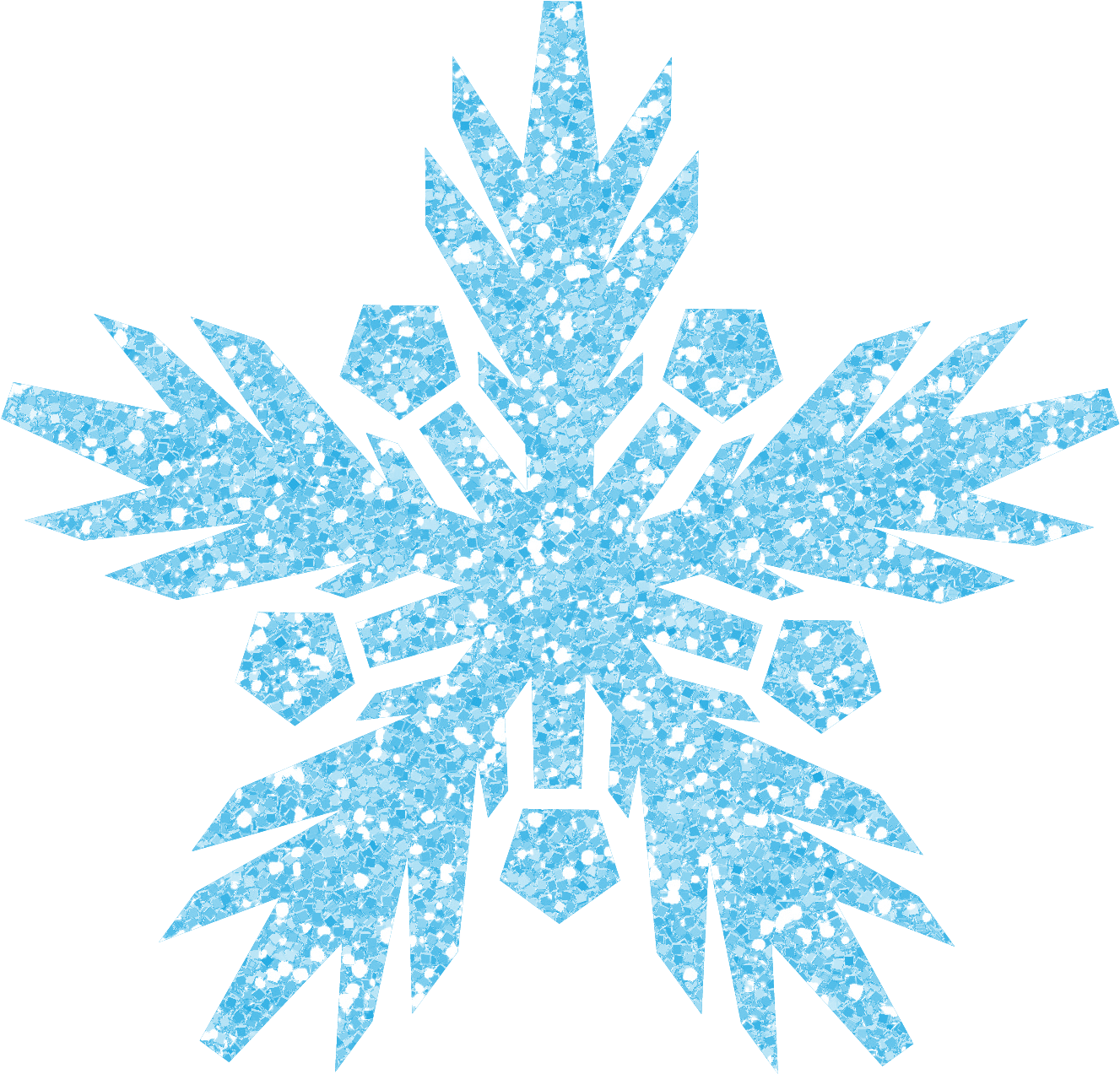 Cool Blue Snowflake - Flocon De Neige Bleu (1500x1500), Png Download