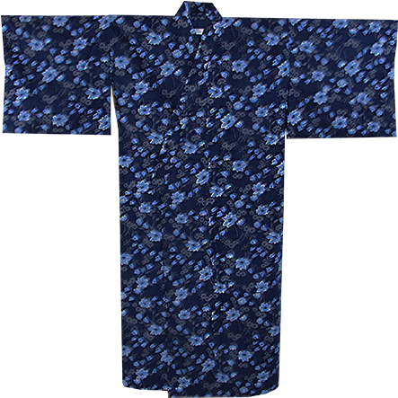 Yukata, Deluxe Flannel Flower Garden Blue - Blue (500x500), Png Download