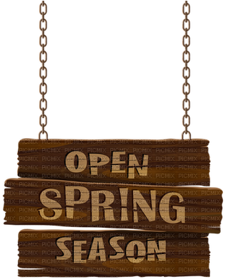 Spring Sign Border - Open For The Season Sign (338x400), Png Download