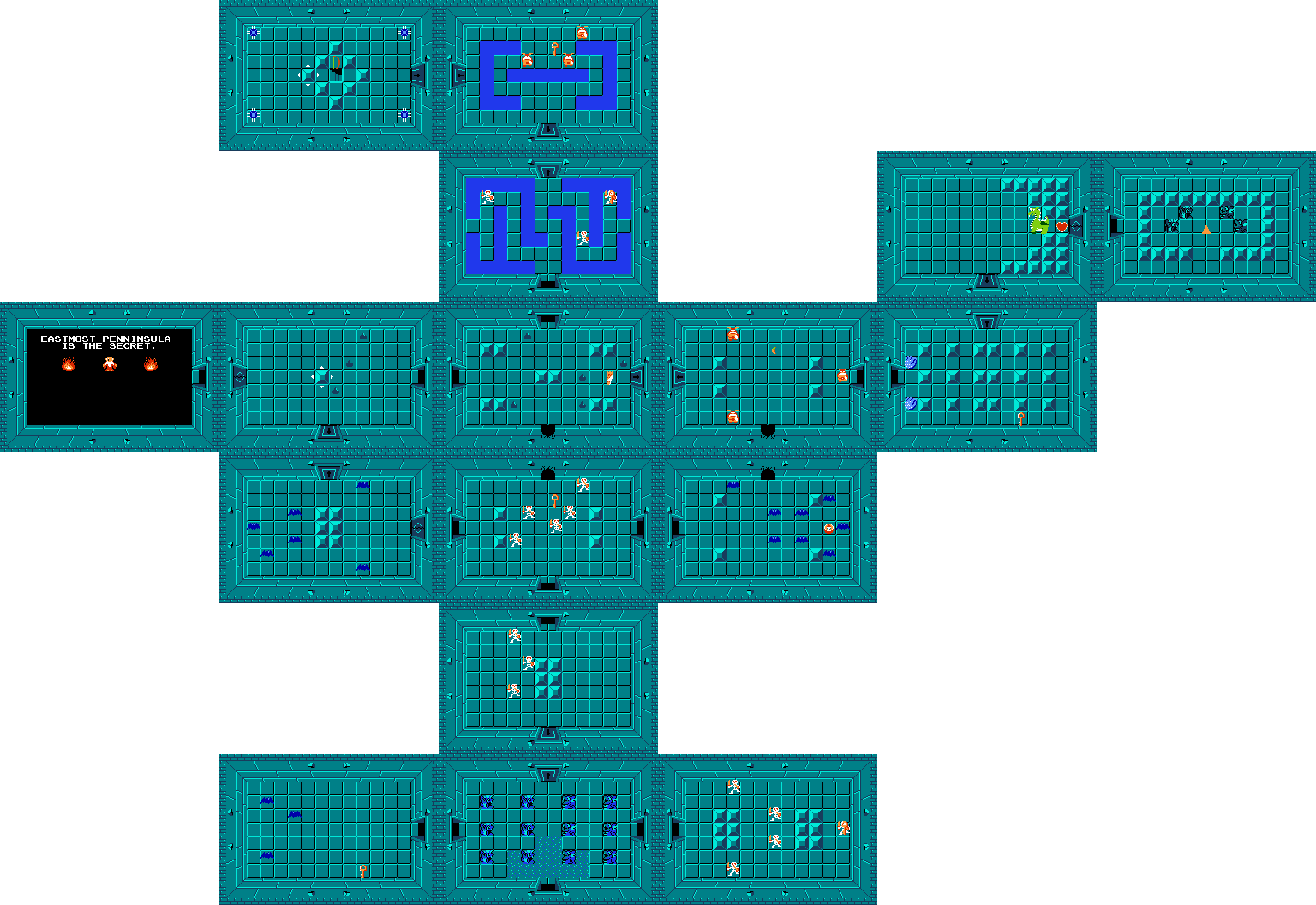 Dungeon 1 Thumbnail - Legend Of Zelda Level 1 (1536x1056), Png Download