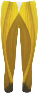 Yellow Daisy Light Capri Legging - Leggings (500x500), Png Download