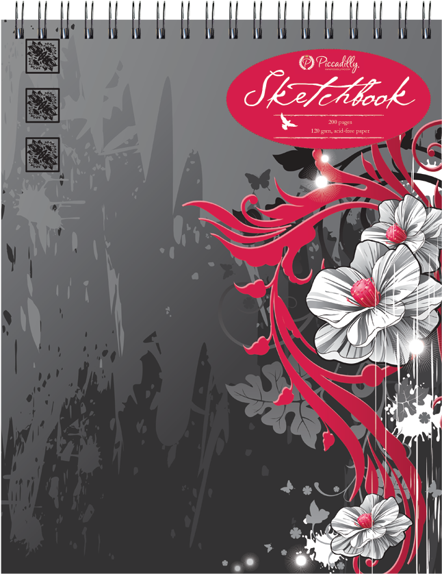 Anime Flowers - Wire-o Journal - Anime Flowers - Large - Lined Both (700x886), Png Download