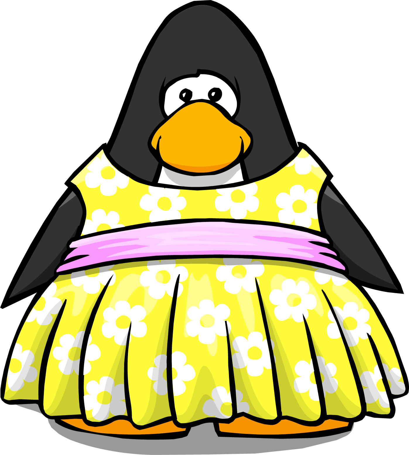 Yellow Sun Dress On Player Card - Club Penguin Summer Dress (1397x1554), Png Download