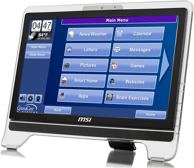 The Grandcare System Is A Remote Monitoring And Socialization - Grandcare System (650x563), Png Download
