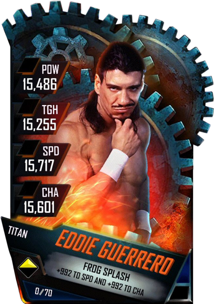 Eddieguerrero S4 18 Titan - Wwe Supercard Brock Lesnar Titan (733x1158), Png Download