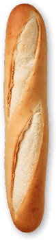 French Half Baguette - Hard Dough Bread (335x380), Png Download