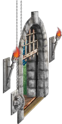 Castle Storefront - Arch (300x574), Png Download