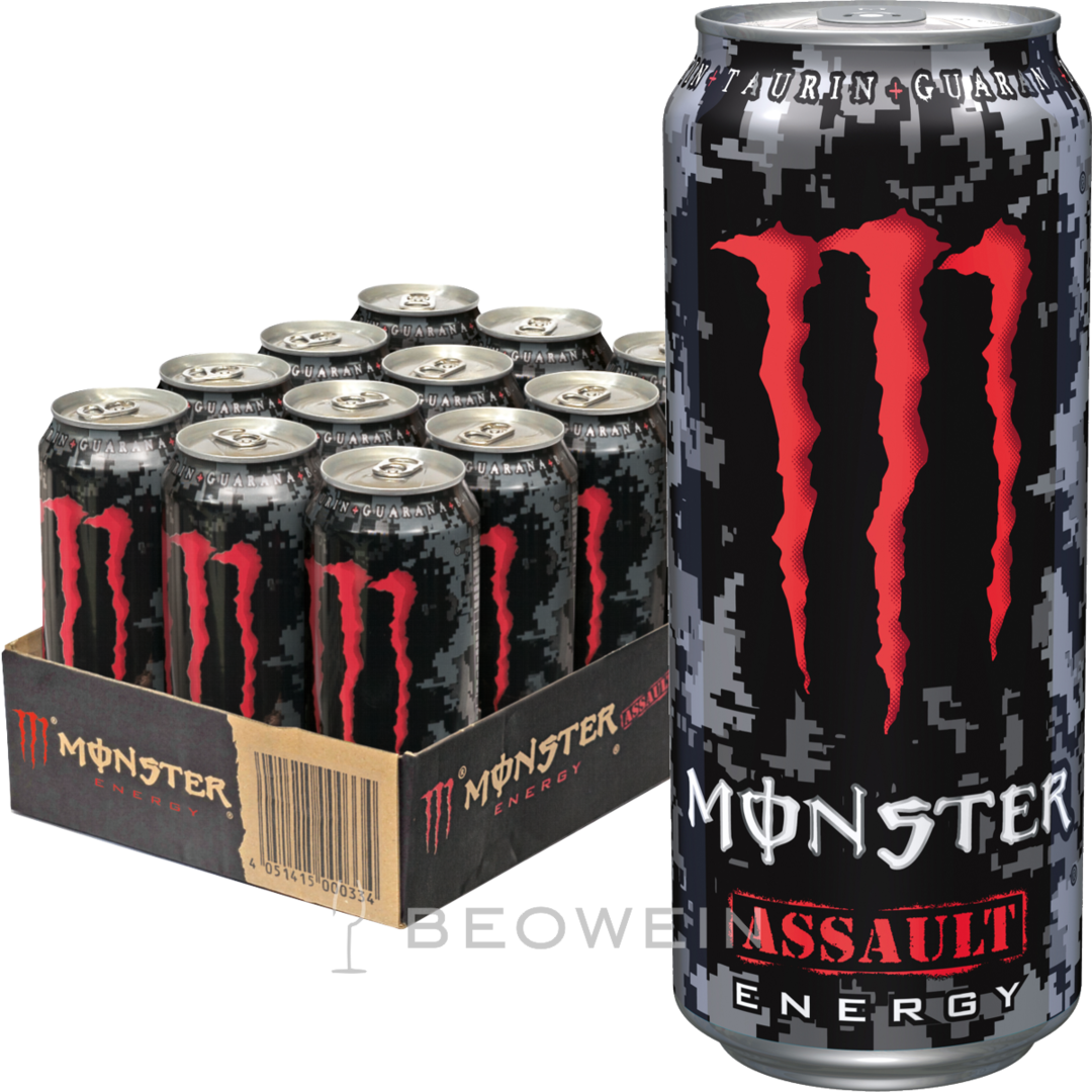 Monster Assault Energy L Tgh24 - Monster Assault Energy 0,5l (1080x1080), Png Download