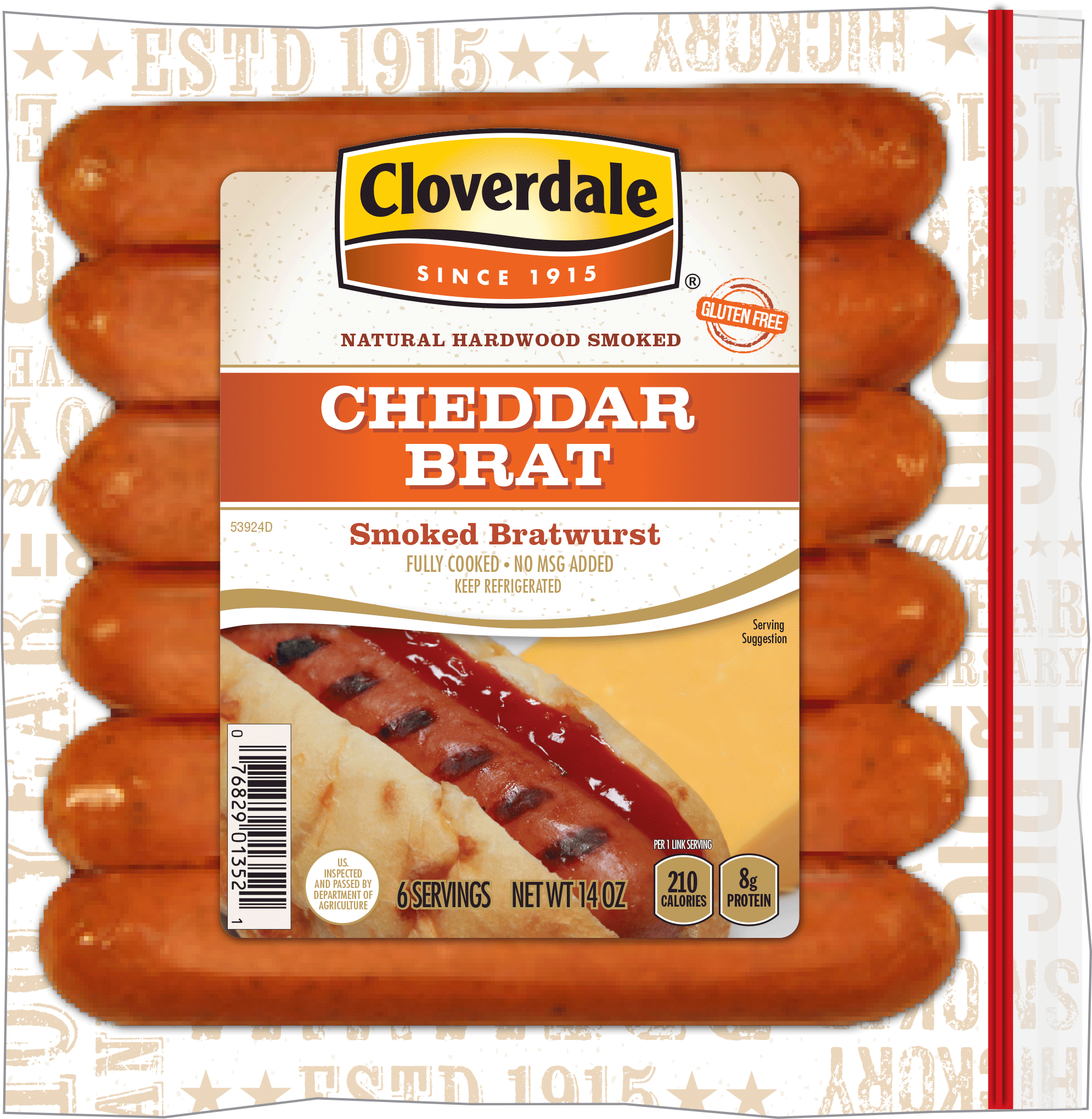 These Plump Cheddar Brats Are Bursting With Chunks - Gluten Free Polish Sausages (2137x2224), Png Download