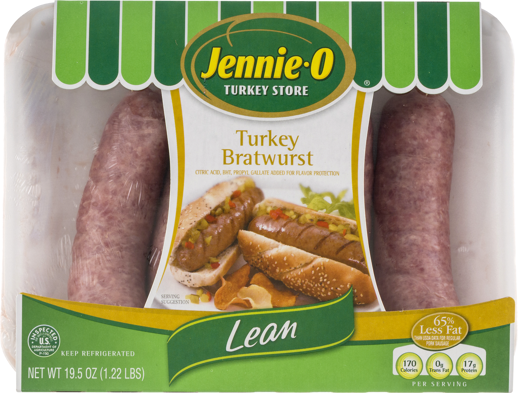 Jennie O Turkey Bratwurst (1800x1800), Png Download