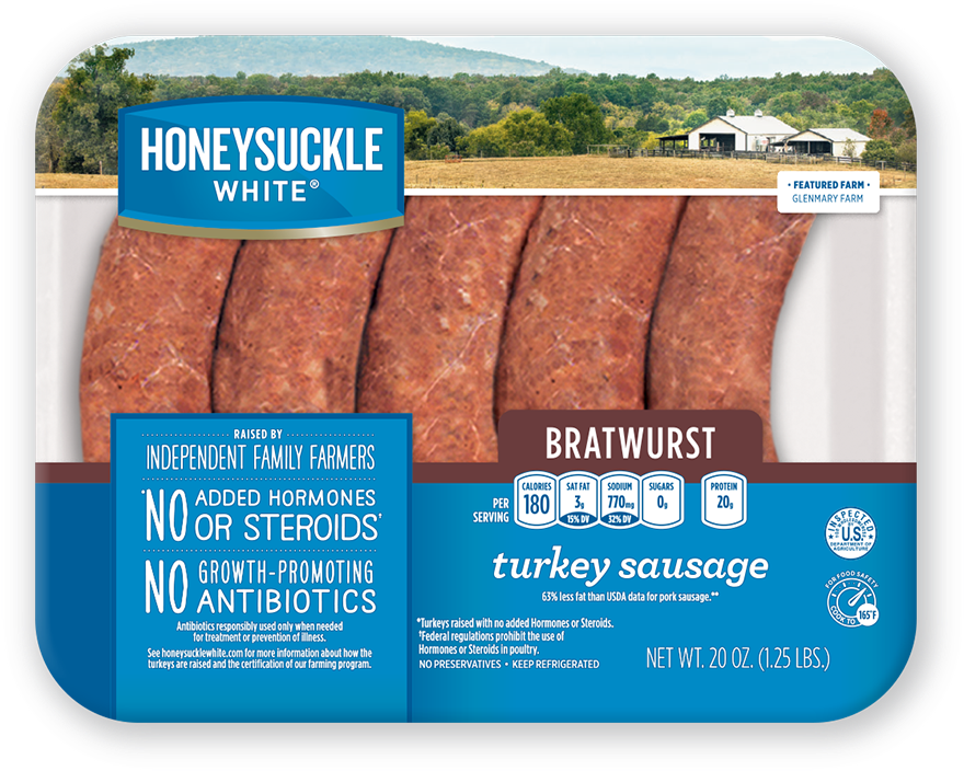 Honeysuckle White Turkey Sausage (1024x870), Png Download