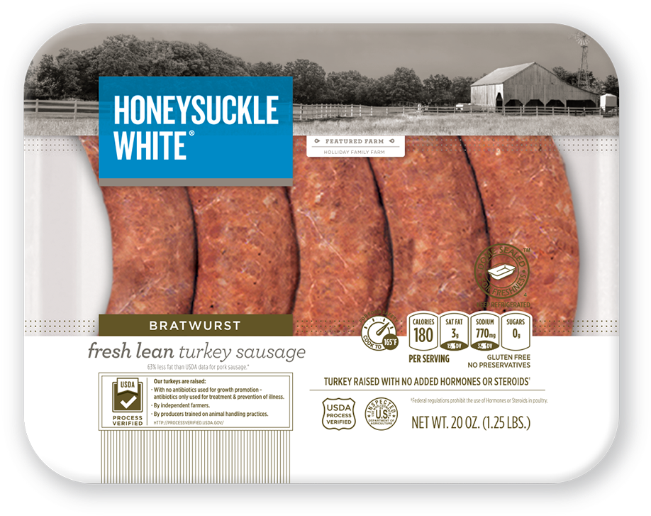 Turkey With A Purpose - Shady Brook Farms Sausage, Fresh Lean Turkey, Hot Italian (1024x870), Png Download