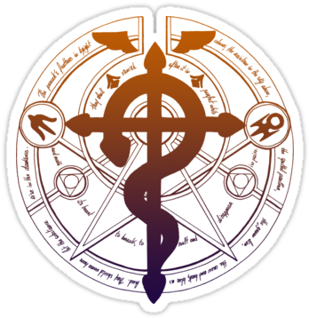 "transmutation Circle" Stickers By Th3lord - Fullmetal Alchemist: Brotherhood (375x360), Png Download