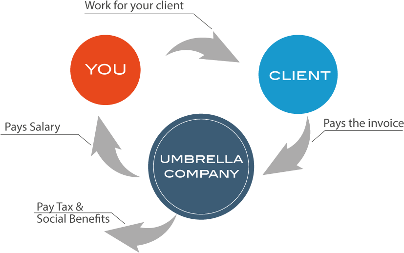 Flowchart Of Umbrella Employment - Does An Umbrella Company Work (842x595), Png Download