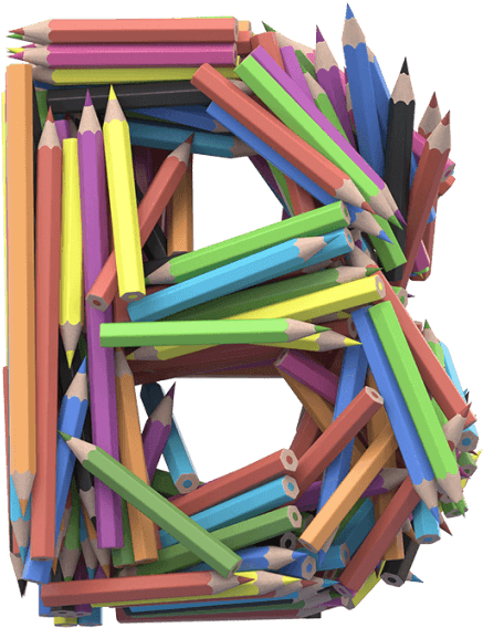 Colored Pencils Font - Wood (595x595), Png Download