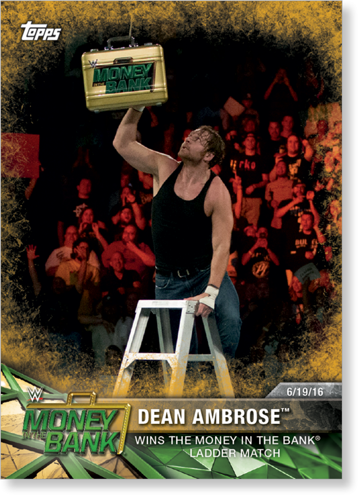 Dean Ambrose 2017 Wwe Road To Wrestlemania Base Cards - Wwe Cards 2017 Gold (2000x2000), Png Download
