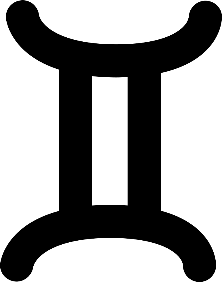 Gemini Zodiac Sign Symbol - Gemini Sign Svg (772x981), Png Download