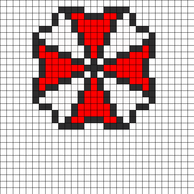 Umbrella Corp Perler Bead Pattern / Bead Sprite - Resident Evil 8 Bits (630x630), Png Download