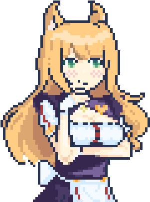 [oc][cc] Maple From Nekopara - Kawaii Pixels (410x435), Png Download