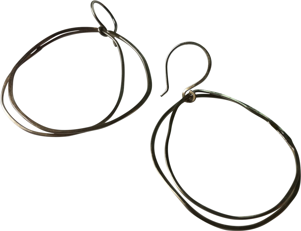 Perfectly Imperfect Double Circle Earrings - Earring (1500x1120), Png Download