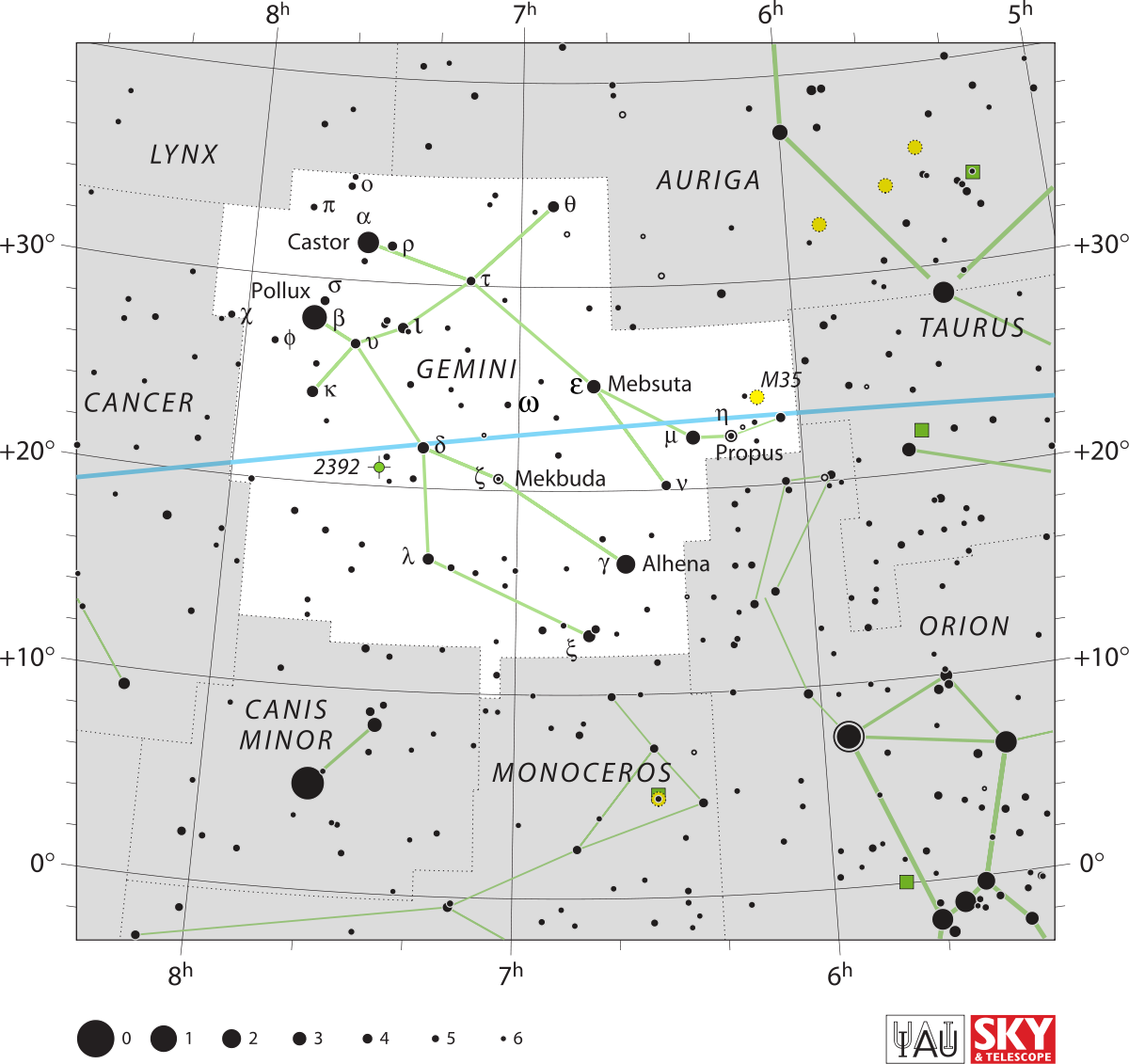 Gemini Star Chart (1200x1131), Png Download