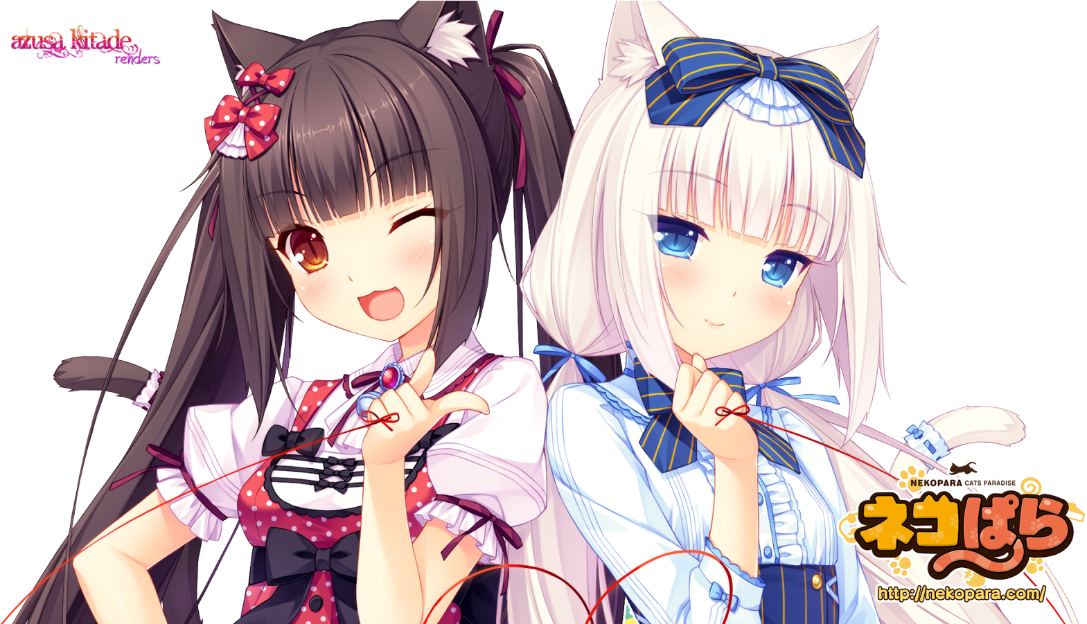 [png Avatar] Sayori - Chocola And Vanilla Nekopara (1600x900), Png Download
