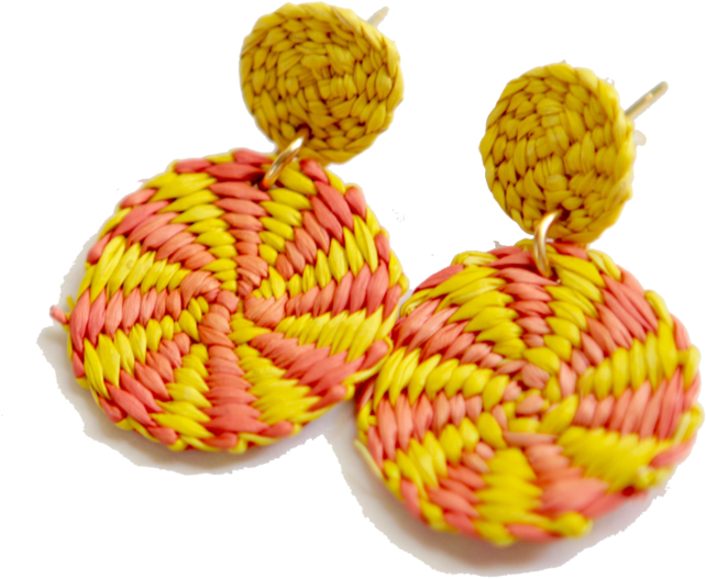 Handmade Woven Junco Boho Earrings - Earrings (833x1024), Png Download