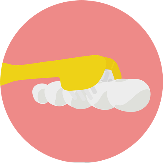 Gently Move The Brush Back And Forth In Short Strokes - Health And Safety Symbols (600x600), Png Download