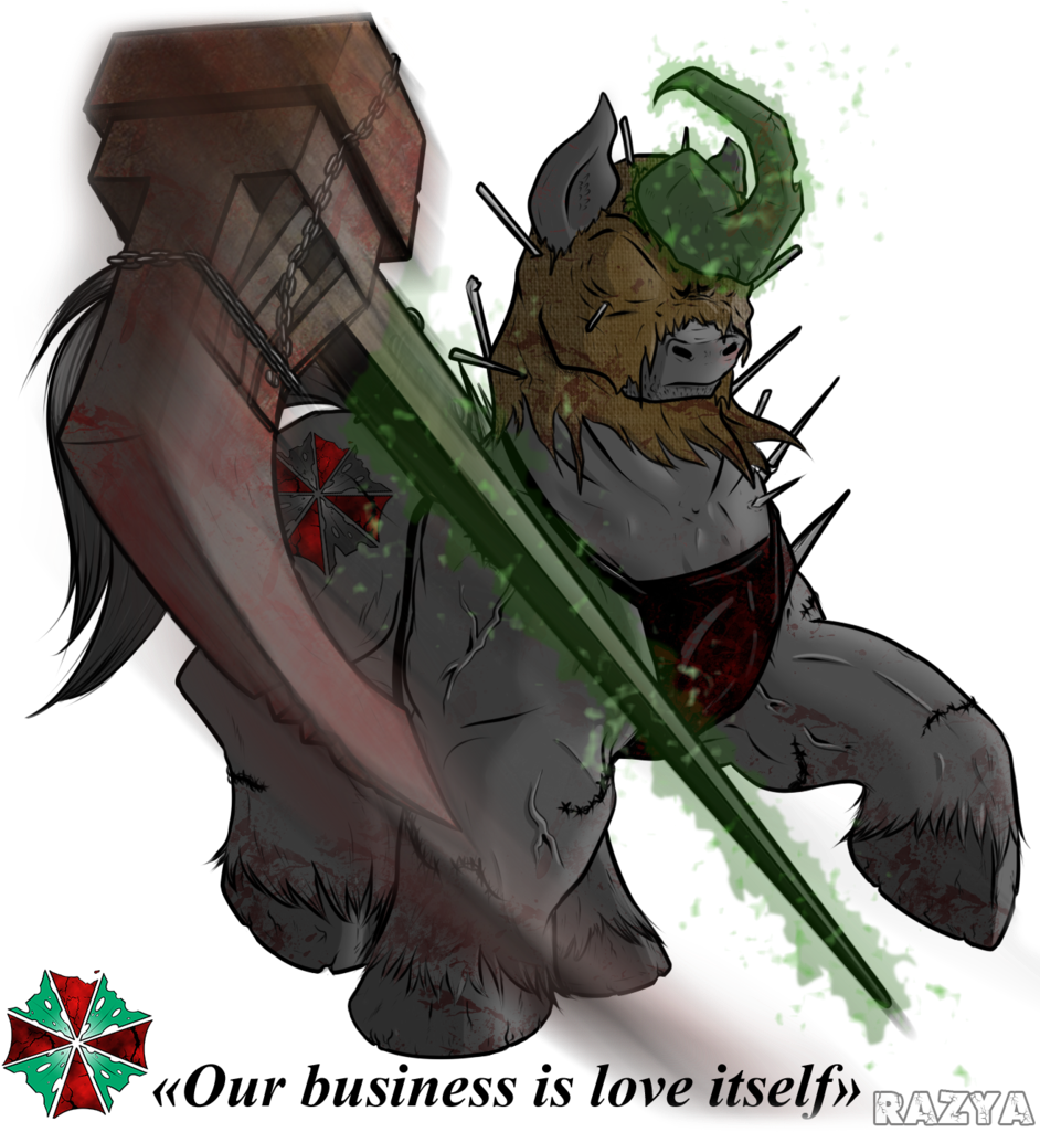 Razya, Executioner, Ponified, Resident Evil, Safe, - Bodylogic (952x1024), Png Download