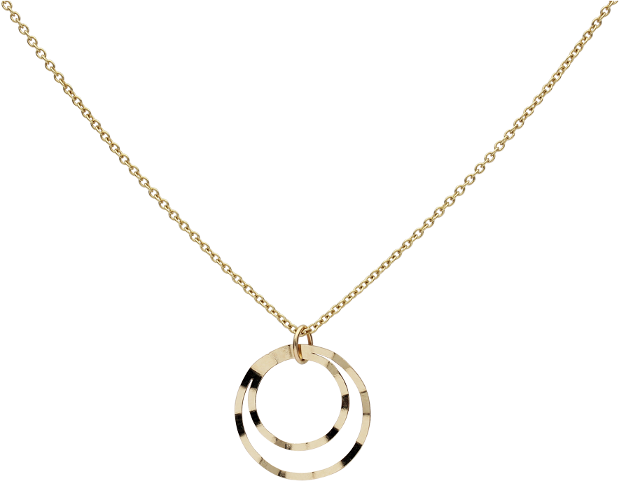 Textured Double Circles Necklace - Locket (1000x1000), Png Download